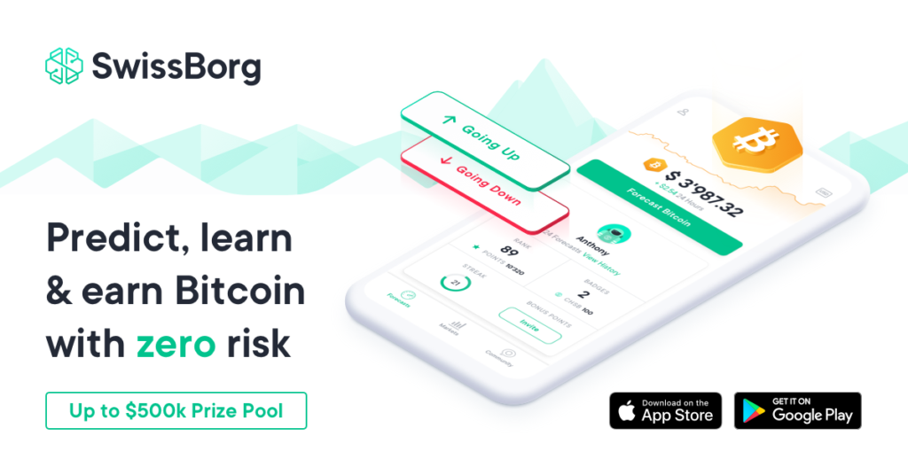 Зарабатываем криптовалюту, предсказывая курсы криптовалют на Swissborg