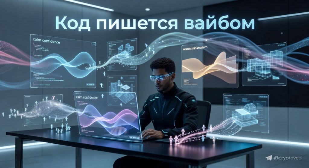 Разработчик 2026 года использует агентный вайбкодинг для создания интерфейса через описание эмоций и атмосферы