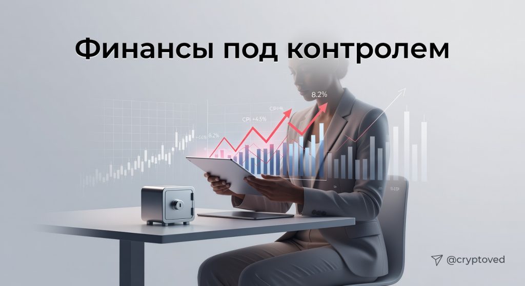 Финансовая подушка безопасности в 2026 году: человек анализирует график инфляции