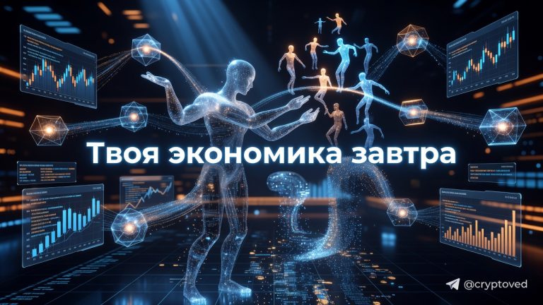 ИИ-агент автономно покупает товары в цифровом маркетплейсе, иллюстрируя агентную коммерцию