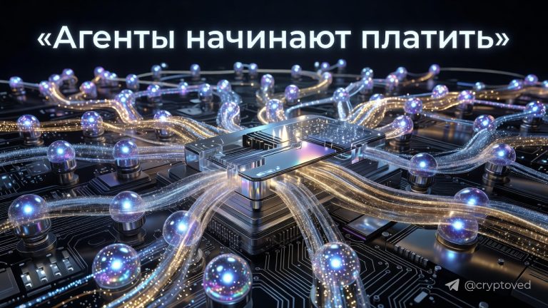 Современная цифровая платежная инфраструктура для ИИ-агентов, символизирующая агентные платежи